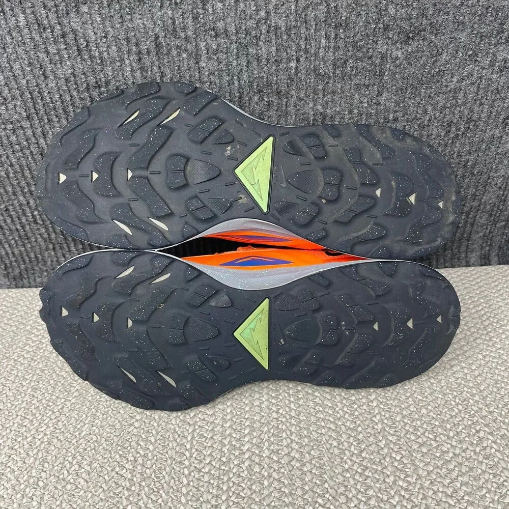 Nike Pegasus Trail 3 Orange Blue Athletic Running Shoes Mens 10.5 DA8697-800
